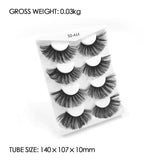 4 Pairs Thick 5D False Eyelashes