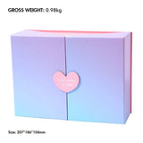 High quality fade color double open gift box