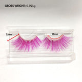 25mm 3D Mink Hair Colorful Eyelashes