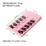 5 pairs of thick, curly and soft false eyelashes